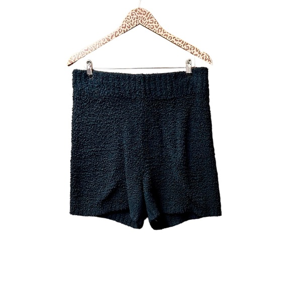 Skims Cozy Knit Boucle Teddy High Waisted Shorts Black Onyx L/XL - Picture 3 of 16